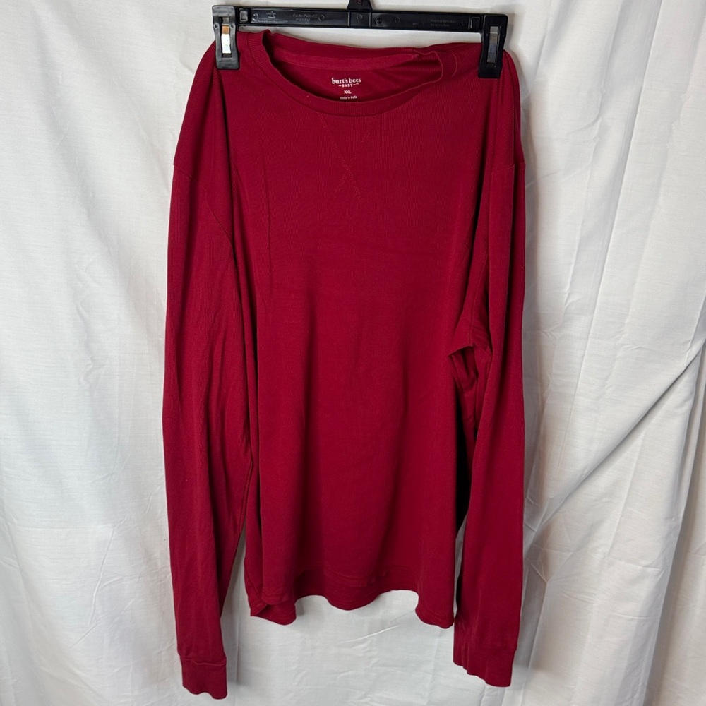 Hanes Long-Sleeve Crewneck Thermal Shirt - Deep Red